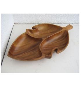 Grand plateau de cuisine décoratif de haute qualité en forme de feuille Bnana Meilleure vente Nouveau design Plateau poli foncé - Product Image 2