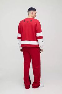 ชุดวอร์มแบบสวมศีรษะสำหรับผู้ชายชุดวอร์มใส่สบายระบายอากาศได้ดีพิมพ์ลายดาวขนาดใหญ่ออกแบบได้ตามต้องการ - Product Image 2