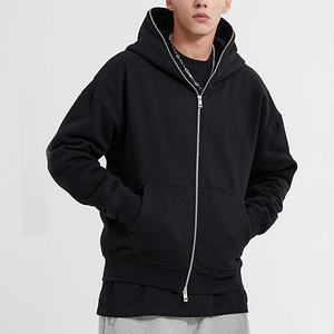 Sweat à capuche zippé et lourd pour hommes 100% coton personnalisé Streetwear Sweat à capuche zippé avec logo personnalisé OEM - Product Image 4
