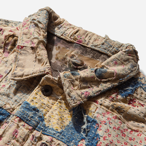 2025 Mens Vintage <b>Patchwork</b> <b>Jacket</b> Handmade Look Distressed Style Unique Retro Fashion - Product Image 4