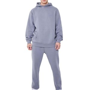 Custom Casual Solid Embroidery Winter Breathable Tracksuits for Men Regular <b>Fit</b> 100% Cotton High Quality Stand Collar Front Logo - Product Image 4