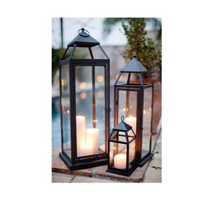 Lanterne décorative en fer pour la décoration de jardin et de patio à la maison avec un design vintage élégant et une finition artisanale - Product Image 5