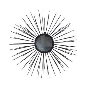 Modern <b>Mirror</b> <b>Wall</b> Decorate for Home Metal <b>Wall</b> <b>Mirror</b> With Leaf Design & <b>Silver</b> Color for Living Area - Product Image 3