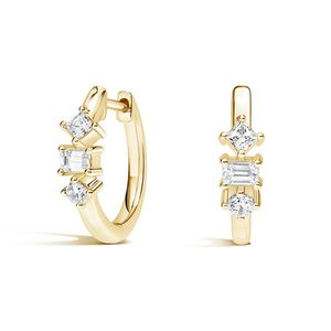 Classic Dangle Drop Lab Grown Diamond Earring With 925 Sterling Silver IGI Certified Graduation Wear American Diamond - Product Image 2