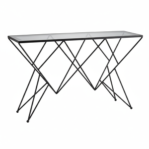 Shiny Polished Handcrafted Rectangle Iron & White <b>Marble</b> <b>Console</b> <b>Table</b> for Home Hotel Living Room - Product Image 1