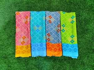 Saree de crepé brillante, tela suave de la mejor calidad, Sari estampado de estilo moderno con blusa, fiesta de boda sin peso - Product Image 6