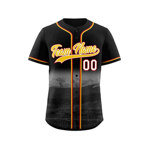 Maillots de baseball et de softball sublimés de qualité supérieure pour hommes chemises boutonnées maillots de baseball à manches courtes pour Offre Spéciale - Product Image 3