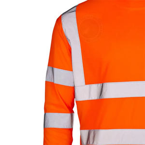 Camiseta DE SEGURIDAD reflectante de algodón 100% de alta visibilidad de alta resistencia tipo R Clase 3 mangas largas disponibles en varios tamaños - Product Image 3