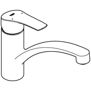 For GROHE Eurosmart 33281_3 <b>Flat</b> Spout Chrome <b>Battery</b>-Operated Kitchen Faucet EH-SPT Model - Product Image 3