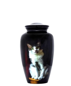 Boîte à urne imprimée en aluminium Cendres en bois en aluminium Mans Boîte à urnes classiques en aluminium - Product Image 1