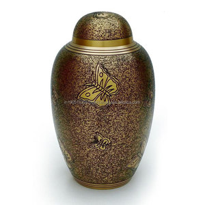Urne funéraire en laiton de haute qualité, style américain, gravée de feuilles, pour cendres humaines et animales, souvenir commémoratif, vente en gros - Product Image 6