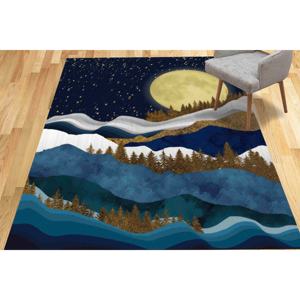 Alfombra con Estampado de Montaña - Diseño Boho, Decoración para Salón, Regalo de Inauguración de Casa, Alfombra Suave con Pelo Largo - Product Image 3