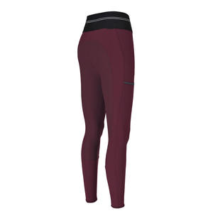 การผลิตคุณภาพสูงขี่ม้าผู้หญิงเสื้อผ้าการบีบอัดขี่กางเกงกระเป๋าโทรศัพท์ขี่เลกกิ้งโลโก้ที่กําหนดเอง - Product Image 3