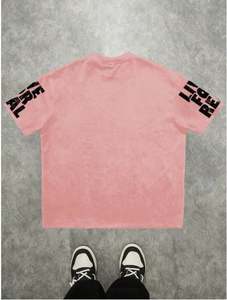 Camiseta extragrande con estampado DTG gráfico 3D personalizado al por mayor para hombre, ropa de calle serigrafiada estilo transpirable 100% algodón. - Product Image 4