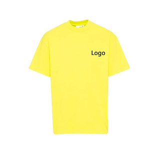 Vente en gros FOB Prix bas T-shirt à col rond oversize uni style hip-hop en jersey simple 100% coton/spandex/polyester à manches courtes pour homme - Product Image 1