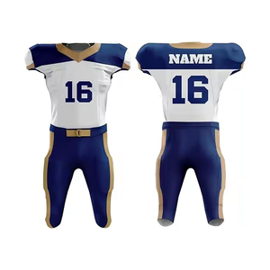 Último diseño de diferentes estilos de color liso uniforme de fútbol americano personalizado a granel conjunto de uniforme americano 2024 - Product Image 4