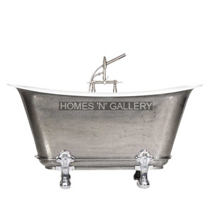 Bañera de baño independiente grande de cobre martillado de doble pared de lujo - Product Image 5