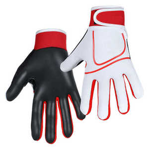 Gants de football américain unisexes à doigts entiers, cuir véritable de haute qualité, respirants, antidérapants, logo personnalisé en couleur - Product Image 2
