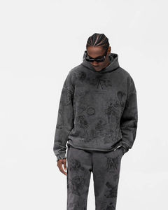 Sudaderas con Capucha Personalizadas con Lavado Ácido y Logotipo Estampado, 100% Algodón, Estilo Casual, Hombros Caídos, Alta Calidad, Nuevo Estilo, Sudaderas con Capucha para Hombre - Product Image 4