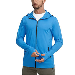 Veste légère pour hommes Full Zipper Sunscreen Hoodies Long Sleeve Chemise de protection solaire pour hommes Randonnée Pêche DDP Shipping - Product Image 3