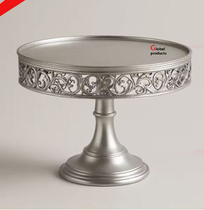 Support à gâteau de designer en aluminium de qualité supérieure, finition argentée, pour hôtel, restaurant et bar - Product Image 3