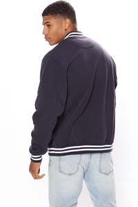 Best Quality Long Sleeves College <b>Baseball</b> Varsity <b>Jacket</b> <b>Men</b> Plus Size Breathable Canvas Stand Front Wholesale Customized - Product Image 3