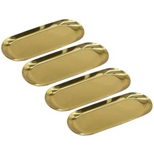 Plateau de service en acier inoxydable poli miroir, fait main, écologique, personnalisable, pour hôtels et usage domestique (vente en gros) - Product Image 2