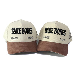 Gorras de béisbol de pana de 5 paneles de alta calidad, logotipo bordado 3D, diseño Clásico deportivo para hombres y mujeres, precio de fábrica personalizado - Product Image 3