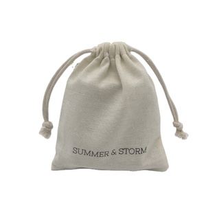 Bolsa de regalo con cordón de cinta de tela de algodón, bolsa de muselina de algodón al por mayor, bolsa promocional con cordón de algodón - Product Image 5
