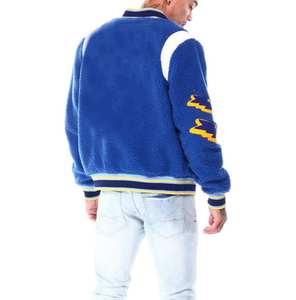 Custom Print Logo Men's Retro Winter Outdoor <b>Work</b> Jackets <b>Fleece</b> Varsity Jacket Chenille Embroidery Winter Jacket Cotton - Product Image 5