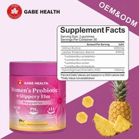 Gummies Probiotiques pour Femmes avec Écorce d'Orme Rouge, Favorisent l'Équilibre de la Flore Vaginale, le pH, l'Immunité et la Santé Digestive, 60 unités, Marque Privée OEM