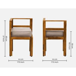 Ensemble de salle à manger contemporain Innsbruck 4 places en bois de sheesham avec finition rustique en teck résistant aux rayures - Product Image 2