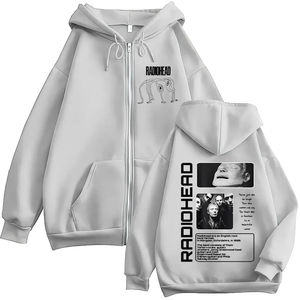 Rock Band Radiohead The Bends Zipper Hoodies Hommes Mode Hip Hop Vintage Zip Up Sweats Vestes Manteau Surdimensionné Streetwear - Product Image 6