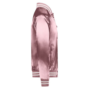 แจ็กเก็ตบอมเบอร์ผ้าซาตินโพลีเอสเตอร์100% สำหรับผู้ชายแจ็กเก็ตผ้าซาตินเริ่มต้นฤดูใบไม้ผลิ - Product Image 4