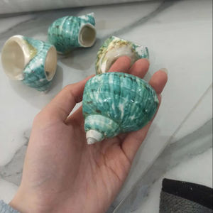 แหวนผ้าเช็ดปากทำมือจากเวียดนาม แหวนใส่ผ้าเช็ดปาก ลายหอยและเปลือกหอย สำหรับตกแต่งโต๊ะจัดเลี้ยงในโรงแรมธีมมหาสมุทร - Product Image 1