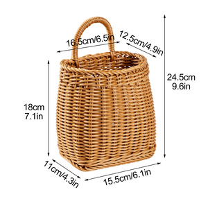 Hot Choice Rattan <b>Basket</b> for Storage Flower <b>Wall</b> <b>Hanging</b> Decoration Kitchen and Living Room <b>Wall</b> Decor <b>Basket</b> Flower OEM Vietman - Product Image 2
