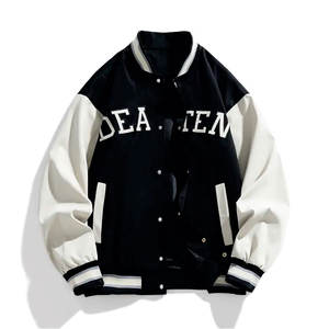 Chaqueta Universitaria de Invierno de Piel de Oveja Bordada de Alta Calidad, Nueva Llegada, Personalizada, Ecológica, Transpirable, Reversible y Calefactable para Mujer - Product Image 2