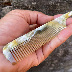 Peine de pelo de cuerno de búfalo de alta calidad 100% ecológico hecho a mano producto artesanal Natural - Product Image 6