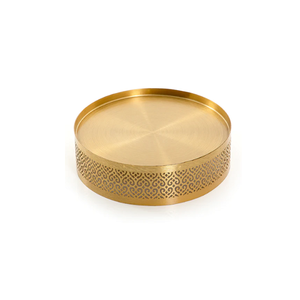 Plato de Servir de Aluminio Color Dorado, Diseño Moderno, de la Mejor Calidad, para Servir Postres en Bodas y en el Hogar - Product Image 4