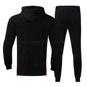 Survêtements à capuche pour hommes de qualité supérieure vêtements de jogging d'hiver légers en gros ensembles de style solide - Product Image 2