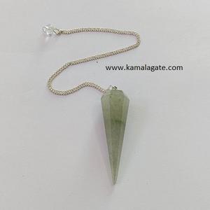 Aventurine verte à facettes Quartz pendule Chakra Style cristal pierre précieuse pour la radiesthésie et Reiki guérison pierre semi-précieuse artisanat - Product Image 2