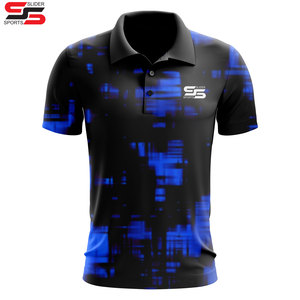 Polo de Golf con sublimación transpirable con soporte de cuello personalizado para hombre, camisetas polo informales de secado rápido para exteriores, camiseta transpirable superior - Product Image 3