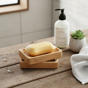 Porte-savon en bambou de luxe écologique le mieux noté, avec drainage moderne pour lavabo et douche, prix direct usine - Product Image 3