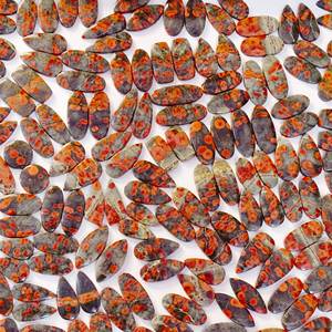 Paire de cabochons en quartz d'obsidienne mexicaine naturelle de super qualité disponible en formes et tailles mélangées pour la fabrication de bijoux - Product Image 3