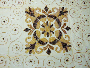 Mantel de tela de red y Organza bordado hecho a mano elegante patrón Floral cubierta de mesa de comedor para decoración del hogar eventos y fiestas - Product Image 3