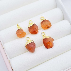 Colgante de Cristal de Cornalina en Bruto, Amuleto de Piedra Preciosa Galvanizado a Mano, Piedra de Energía Curativa Natural, Suministro para la Fabricación de Joyería Boho - Product Image 6