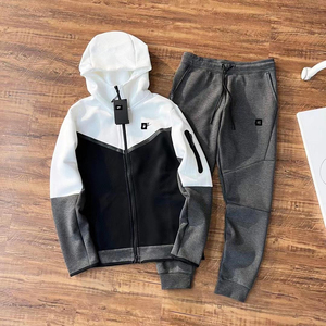 Customized Logo High Quality Wholesale Fleece Hooded Solid Winter Unisex Heavyweight Breathable Quick Dry <b>Plus</b> <b>Size</b> <b>Jogger</b> <b>Sets</b> - Product Image 5