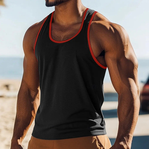 Camiseta sin mangas de entrenamiento para hombre, camiseta de gimnasio muscular sin mangas, ropa deportiva de secado rápido, camiseta de entrenamiento de verano, chaleco ligero - Product Image 1