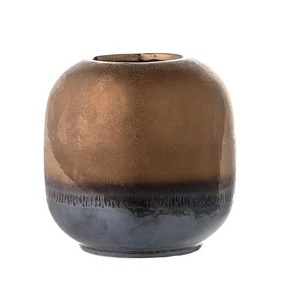 Vases à fleurs décoratifs en métal antique pour maison petits vases à fleurs noirs antiques et rustiques bicolores - Product Image 6