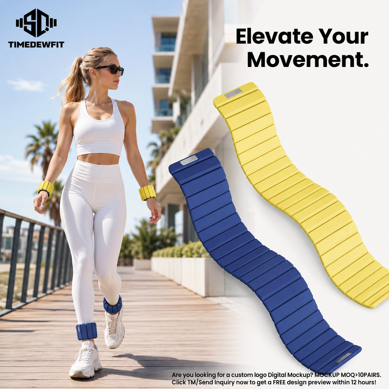Ankle Wrist Weighted Bangles with Magnetic Adjustable Wearable Wrist Weights Bracelets for Daily Movement Walking Yoga Exercise